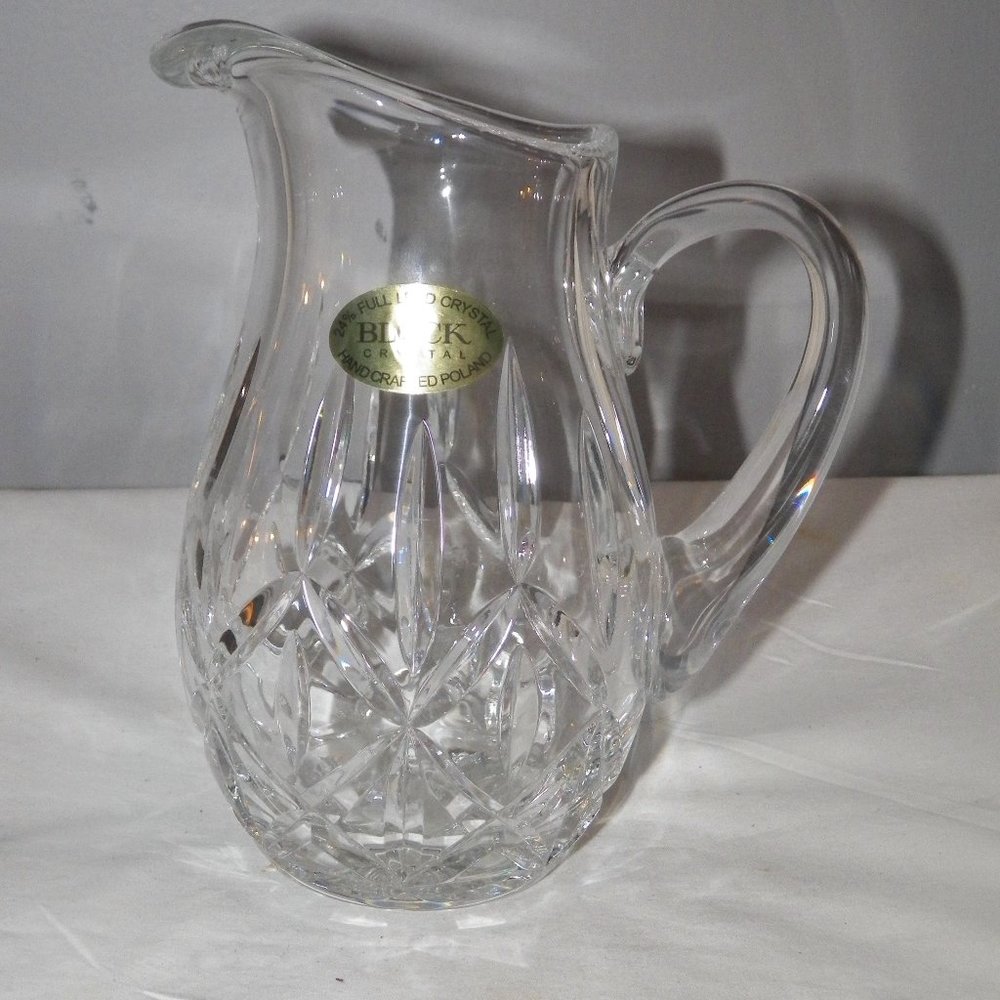 NEW BLOCK LEADED CRYSTAL 20 OZ PITCHER